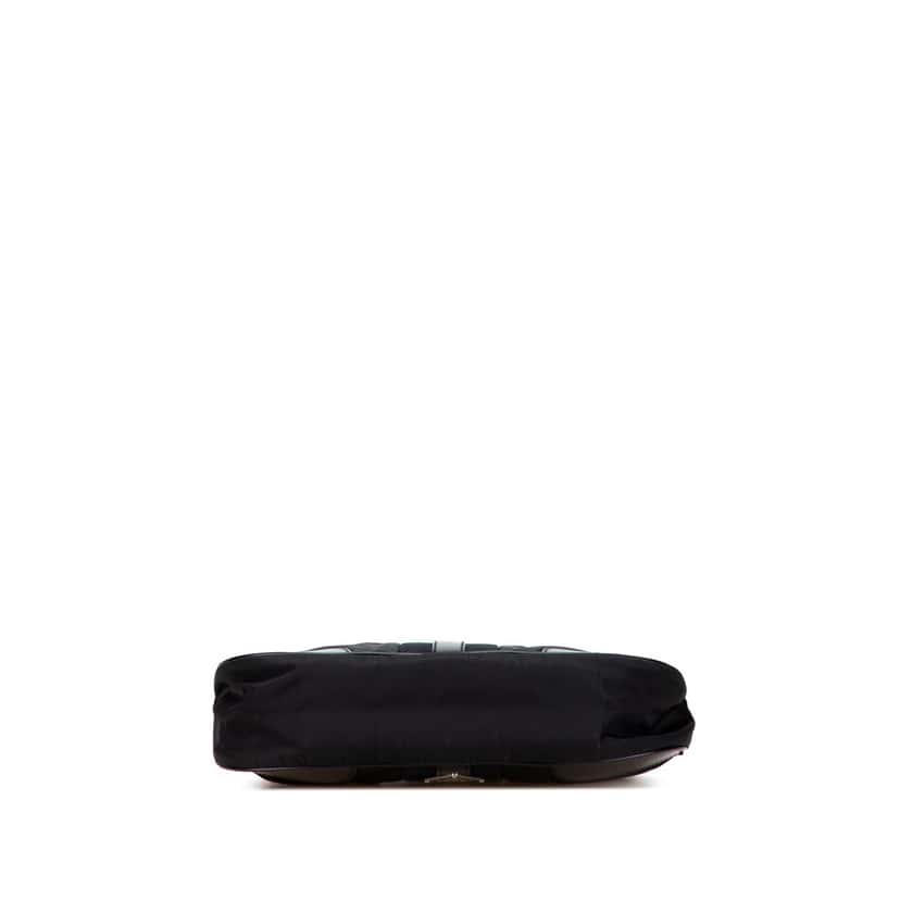 Prada Leather Trimmed Tessuto Hobo Black Good condition - Inside View