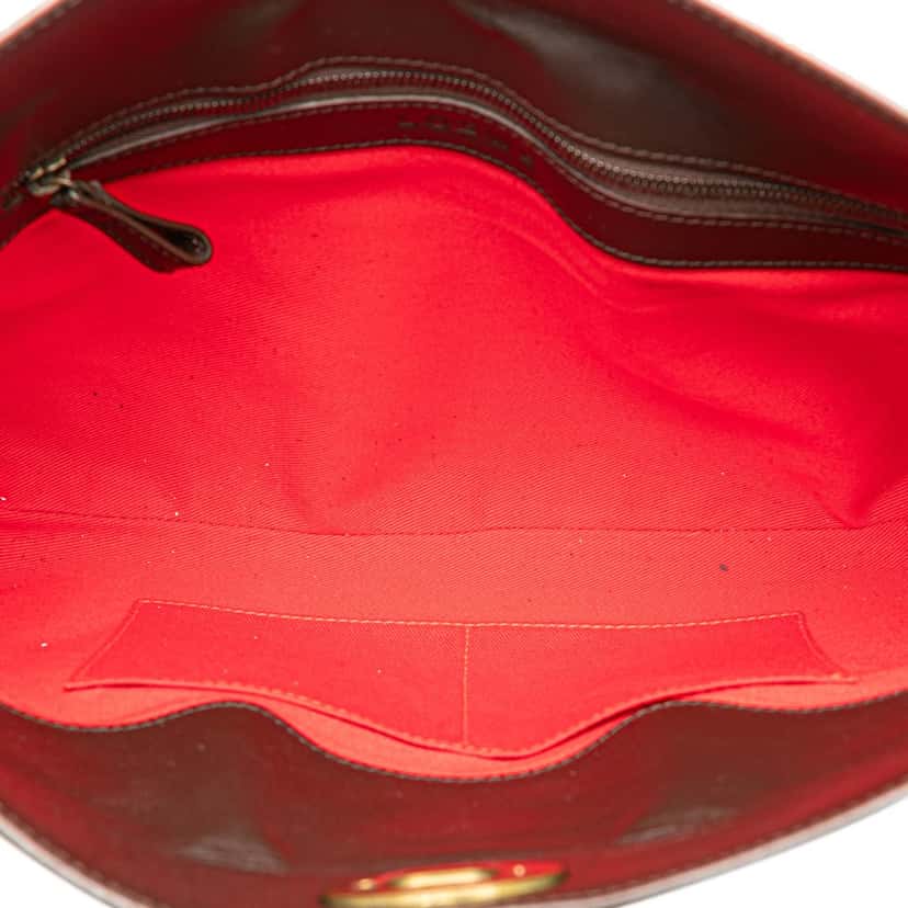 Loewe Anagram Canvas and Leather Shoulder Bag Brown Leather Good condition - Model View