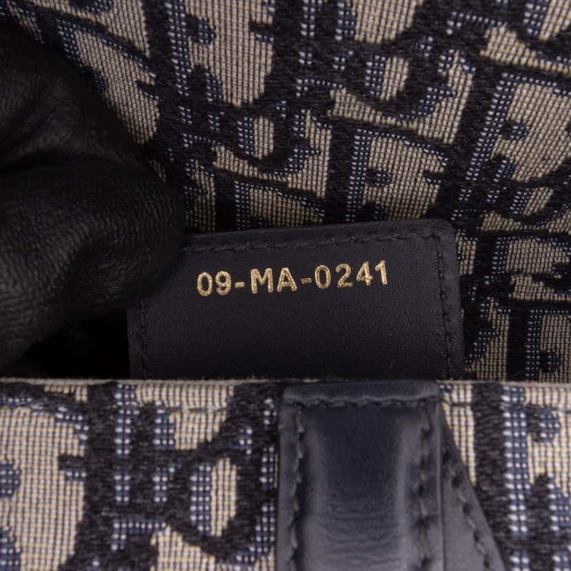 Dior Oblique Canvas Saddle Bag Blue Canvas Good condition - Box View