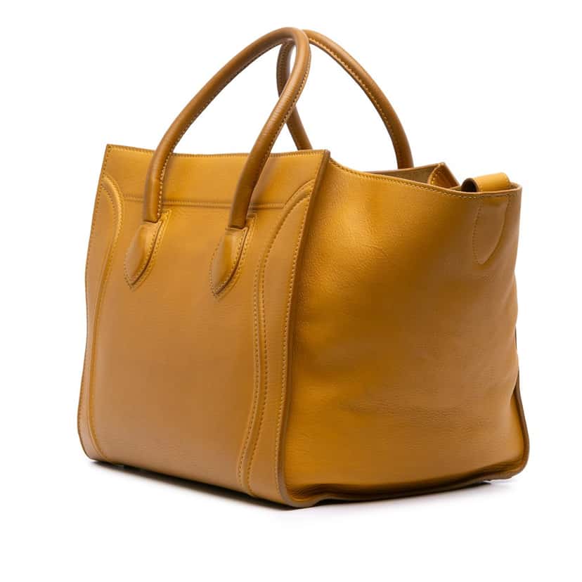 Celine Medium Phantom Luggage Tote Yellow Leather Good condition - Back View