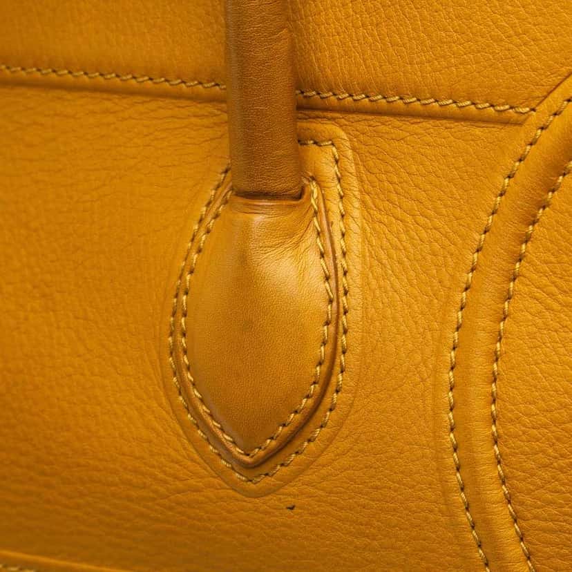 Celine Medium Phantom Luggage Tote Yellow Leather Good condition - Box View