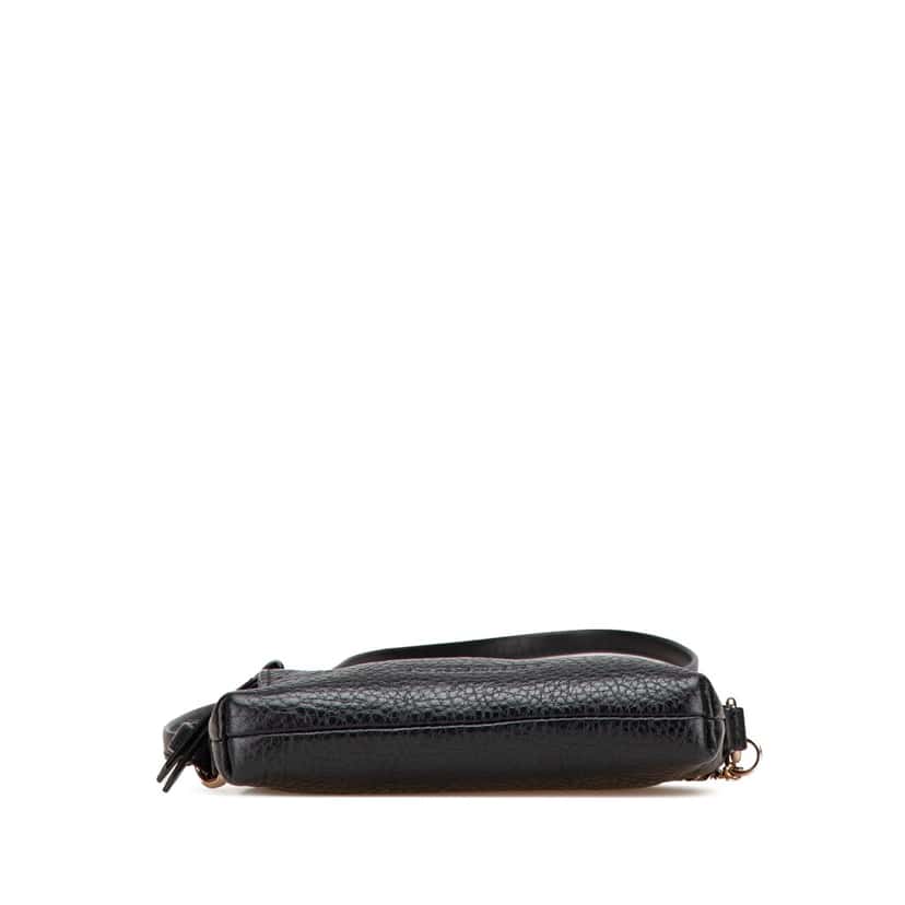 Burberry Mini Grainy Calfskin Rossett Crossbody Black Leather Good condition - Inside View
