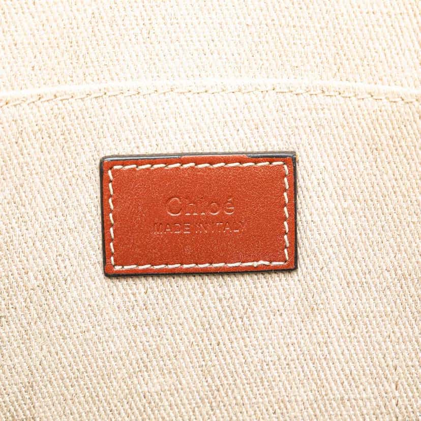 Chloé Medium Canvas Woody Tote Brown Canvas Good condition - Box View