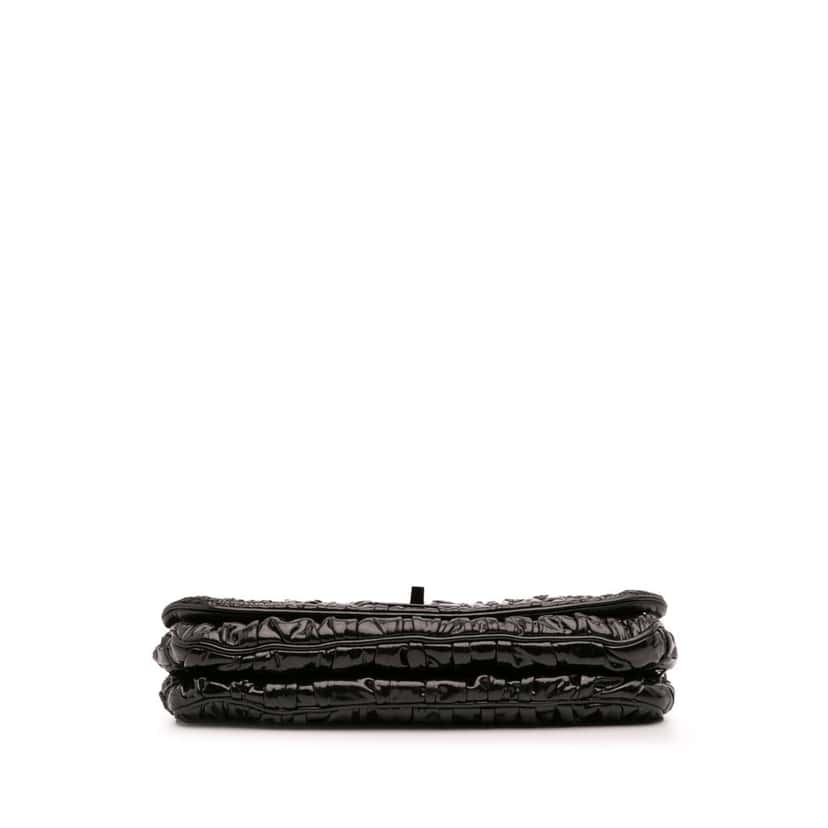 Prada Vernice Gaufre Resin Chain Shoulder Bag Black Leather Good condition - Inside View