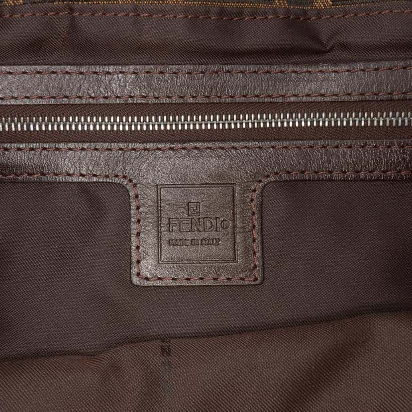Fendi Small Zucca Canvas Twins Tote Brown Canvas Good condition - Box View