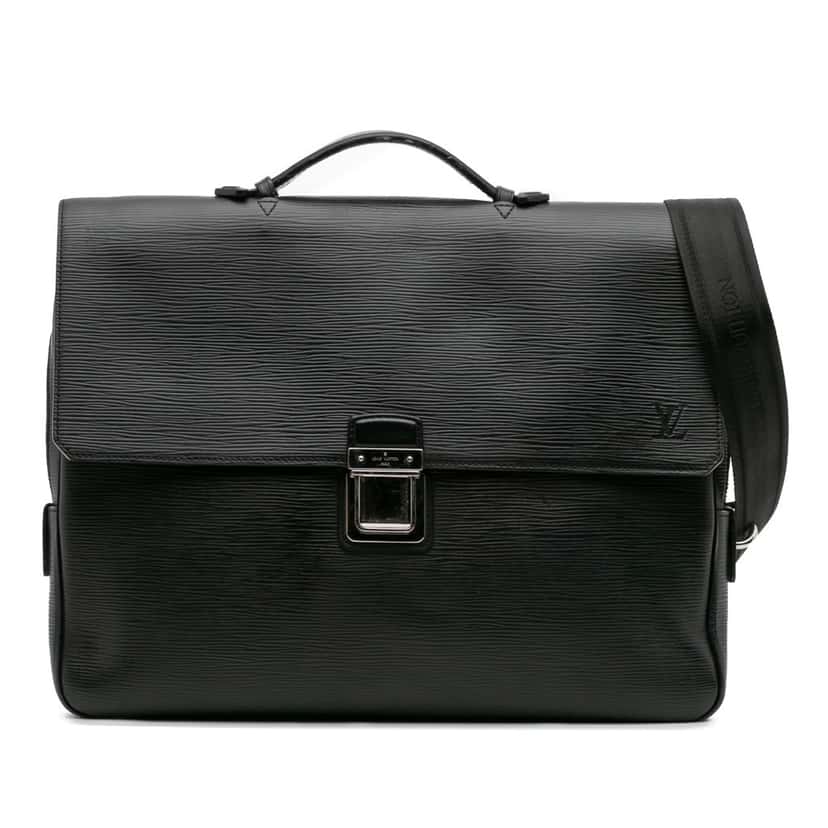 Louis Vuitton Epi Vassili PM Black Leather Good condition - Front View