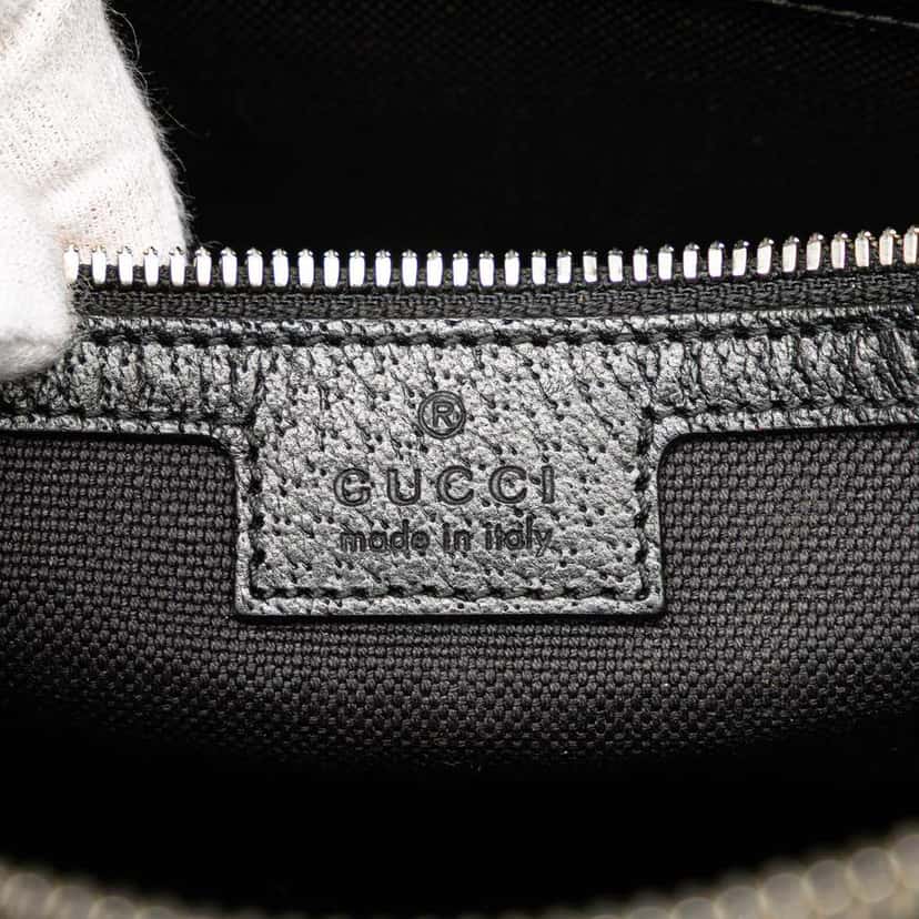 Gucci Jumbo GG Canvas Clutch on Strap Black Canvas Very good condition - Box View