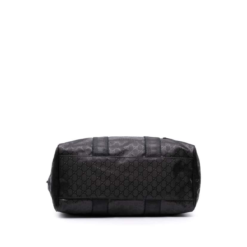Gucci Large GG Imprime Oversized Tote Black Canvas Good condition - Inside View