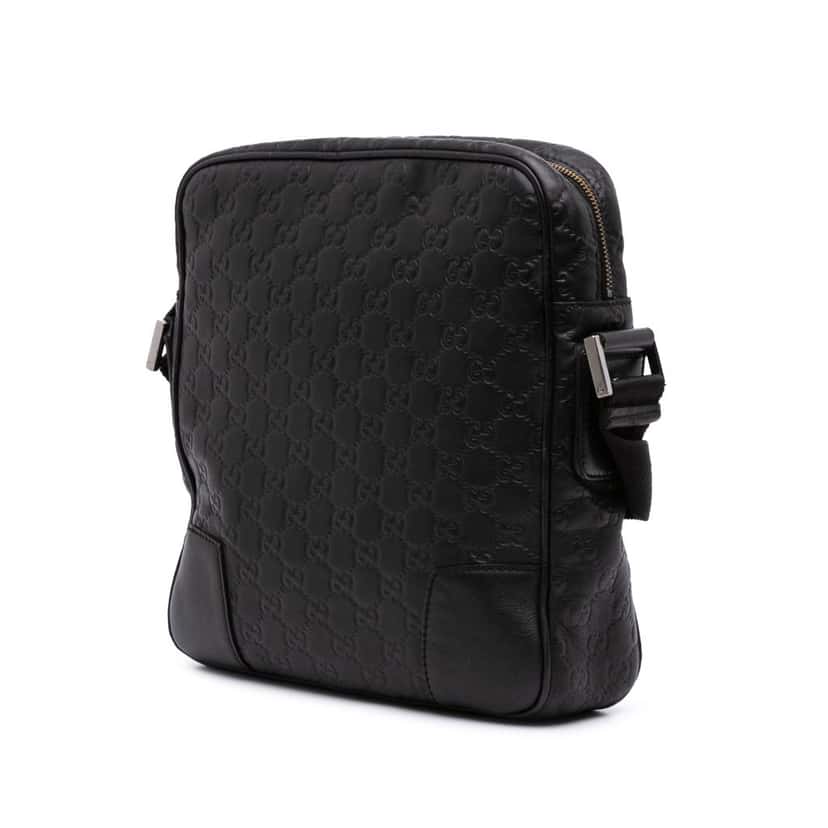 Gucci Guccissima Crossbody Black Leather Good condition - Back View