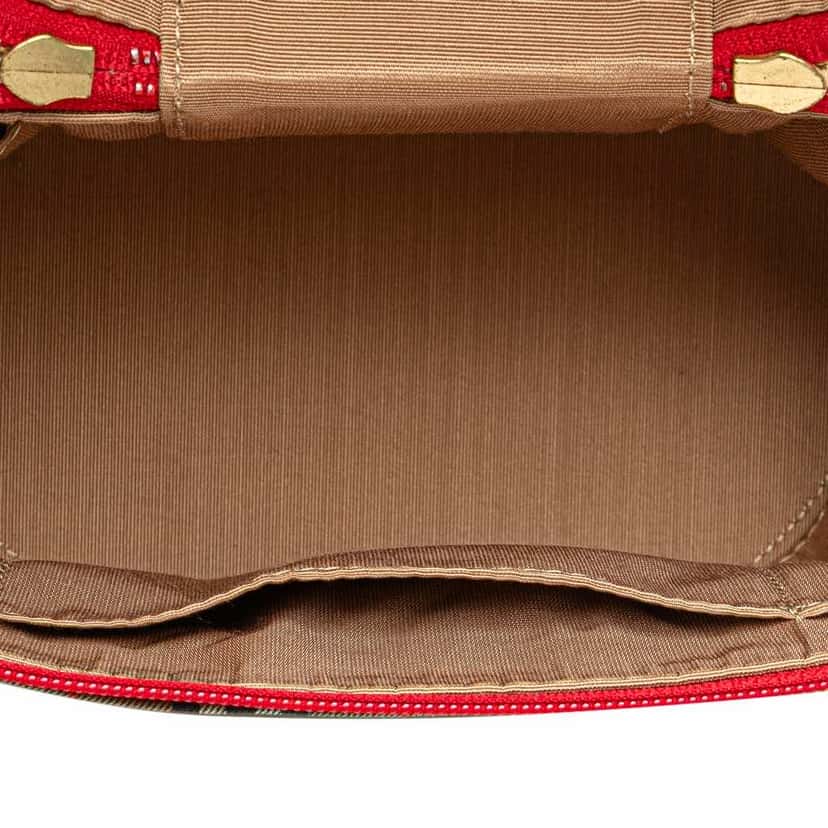 Burberry Haymarket Check Canvas Vanity Bag Brown Canvas Good condition - Model View