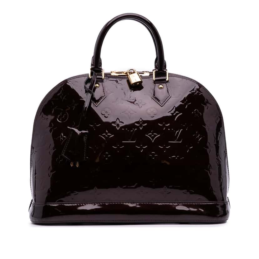 Louis Vuitton Monogram Vernis Alma MM Purple Leather Good condition - Front View