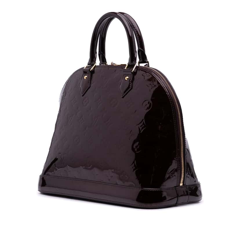 Louis Vuitton Monogram Vernis Alma MM Purple Leather Good condition - Back View