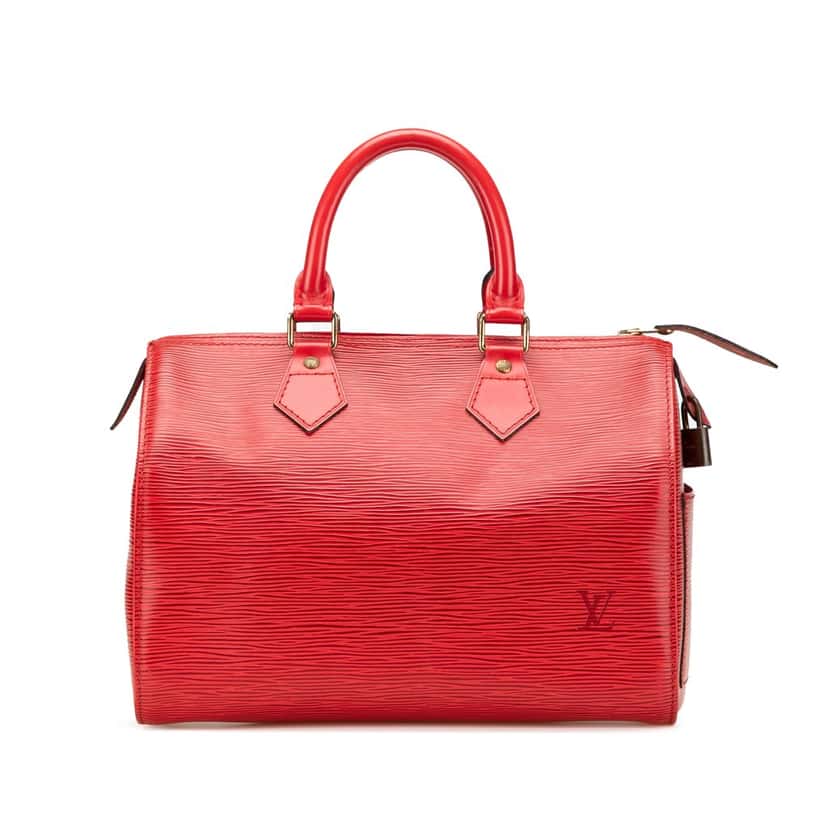 Louis Vuitton Epi Speedy 25 Red Leather Good condition - Front View