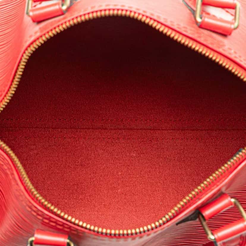 Louis Vuitton Epi Speedy 25 Red Leather Good condition - Model View