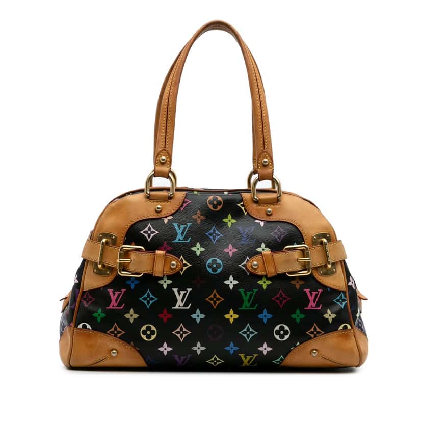Louis Vuitton Monogram Multicolore Claudia Black Canvas Good condition - Front View