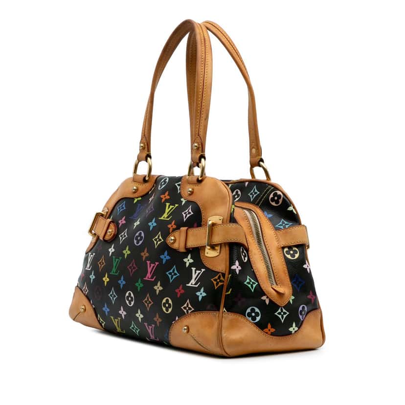 Louis Vuitton Monogram Multicolore Claudia Black Canvas Good condition - Back View