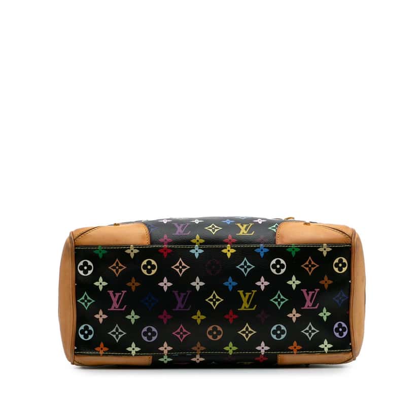 Louis Vuitton Monogram Multicolore Claudia Black Canvas Good condition - Inside View