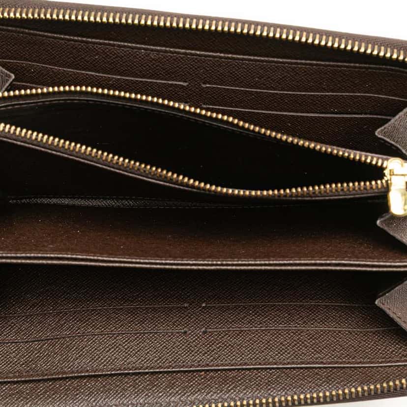 Louis Vuitton Damier Ebene Zippy Long Wallet Brown Canvas Good condition - Model View