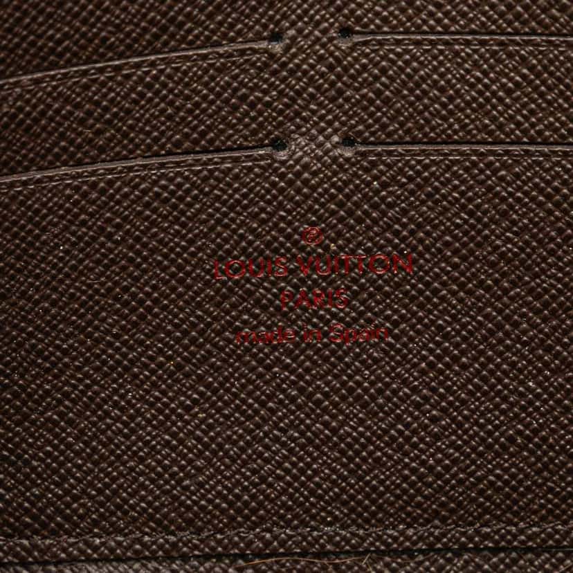 Louis Vuitton Damier Ebene Zippy Long Wallet Brown Canvas Good condition - Box View