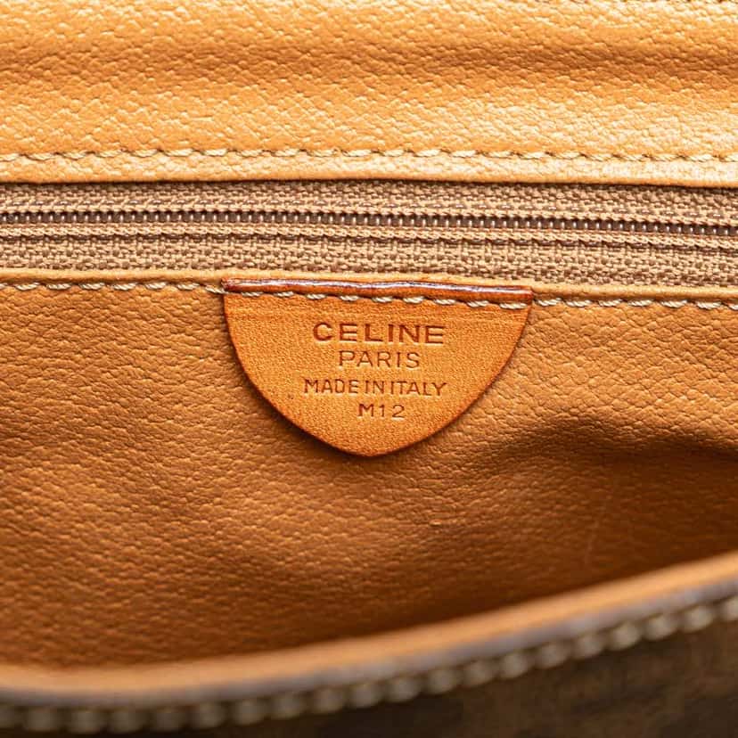 Celine Macadam Coated Canvas Crossbody Brown Canvas Good condition - Box View