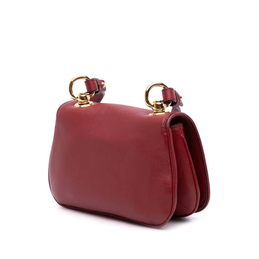 Gucci Mini Leather Blondie Crossbody Red Leather Good condition - Back View