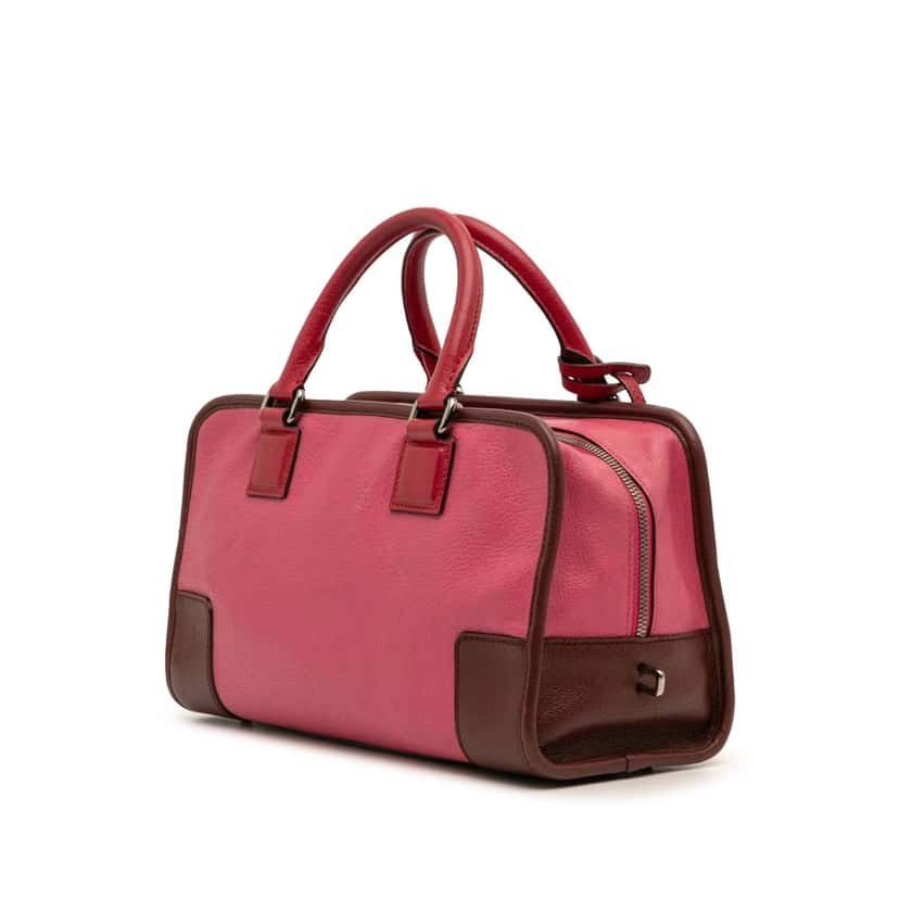 Loewe Tricolor Goatskin Amazona 28 Pink Leather Good condition - Back View