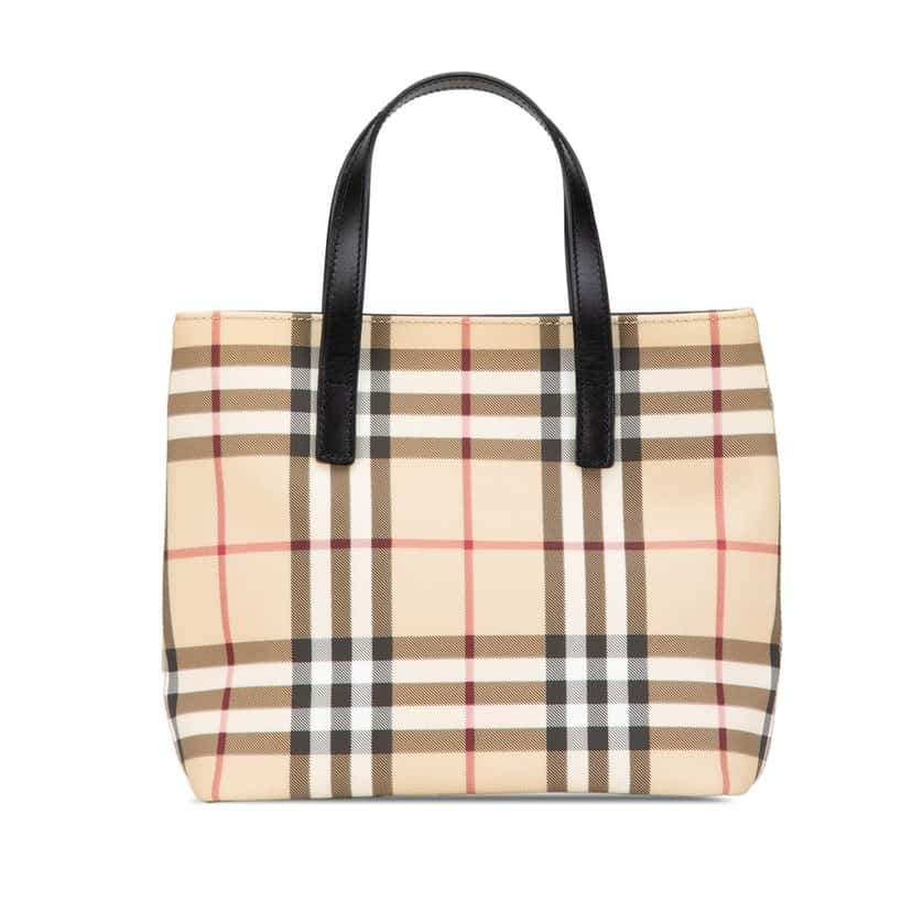 Burberry House Check Canvas Handbag Brown Canvas Good condition - Front View