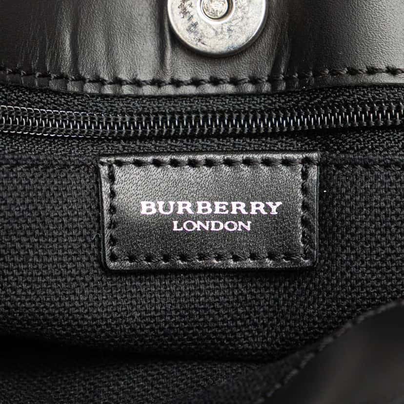 Burberry House Check Canvas Handbag Brown Canvas Good condition - Box View
