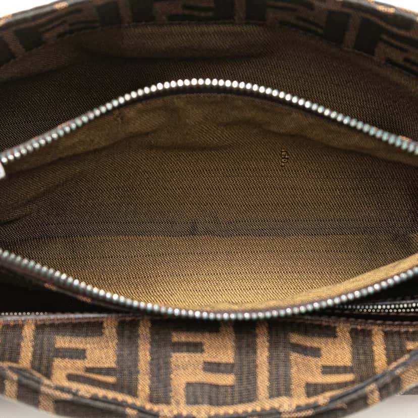 Fendi Zucca Canvas Shoulder Bag Brown Canvas Good condition - Model View