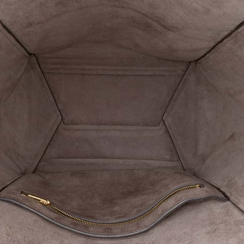 Celine Medium Leather Seau Sangle Bucket Bag Grey Leather Good condition - Model View
