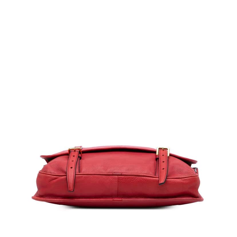 Loewe Leather Messenger Bag Red Leather Good condition - Inside View