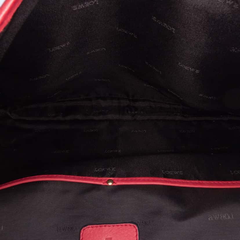 Loewe Leather Messenger Bag Red Leather Good condition - Model View