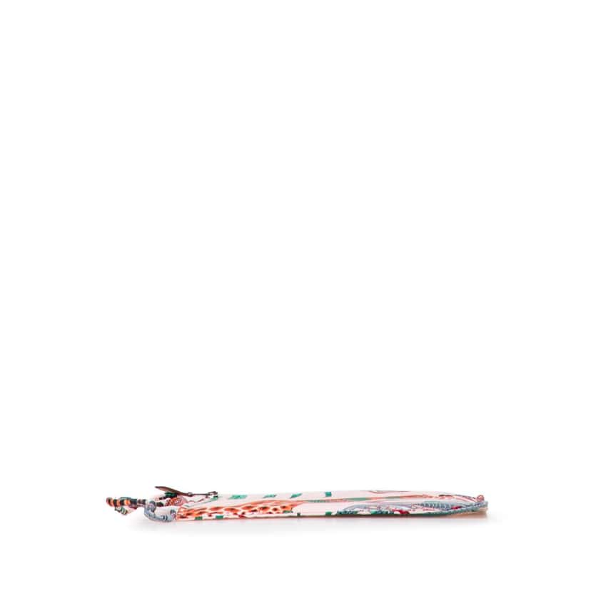 Hermès Silk La Marche Du Zambeze Silky City Pouch Pink Silk Good condition - Inside View