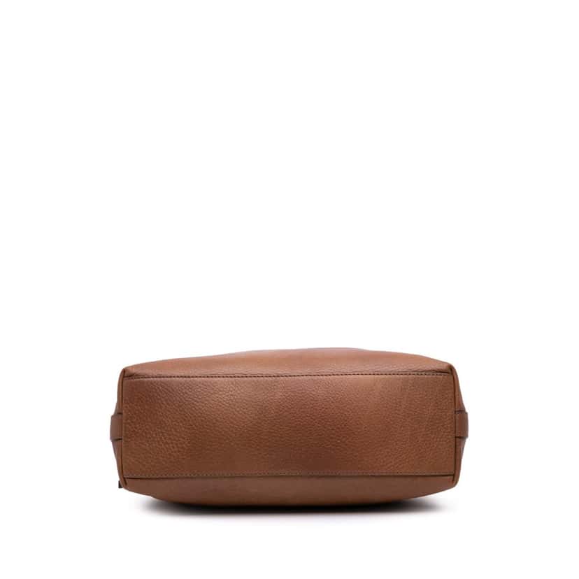 Gucci Small Grained Calfskin Miss GG Satchel Brown Leather Good condition - Inside View