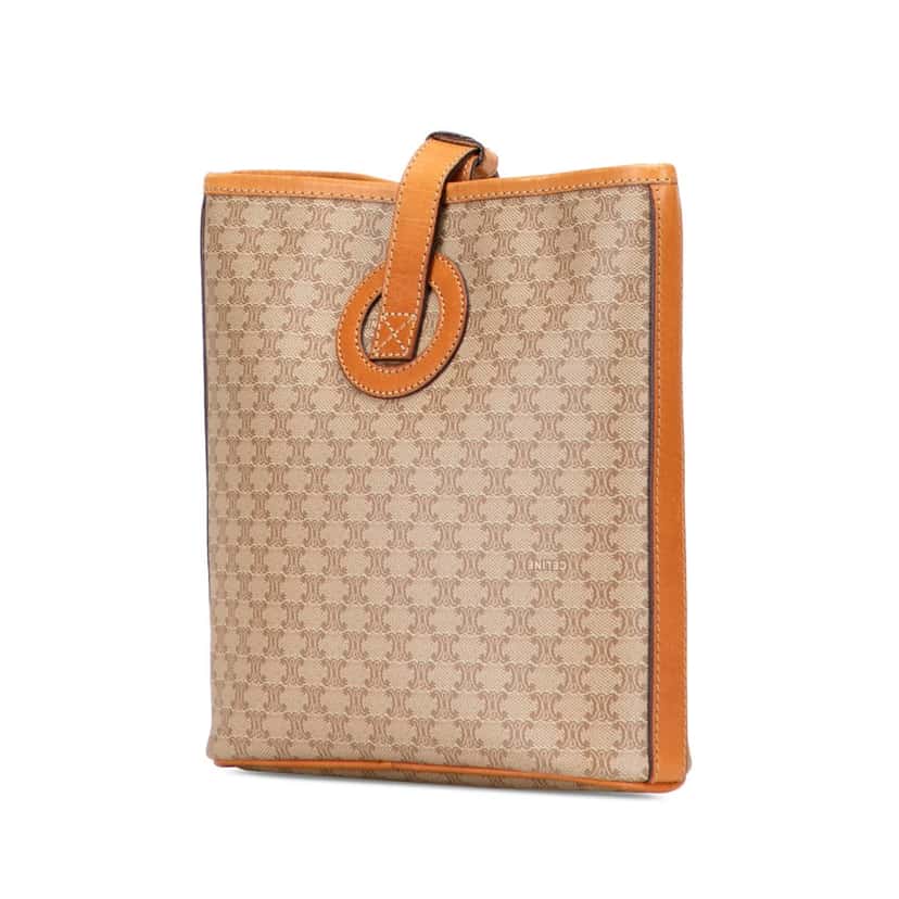 Celine Macadam Coated Canvas Crossbody Brown Canvas Good condition - Back View