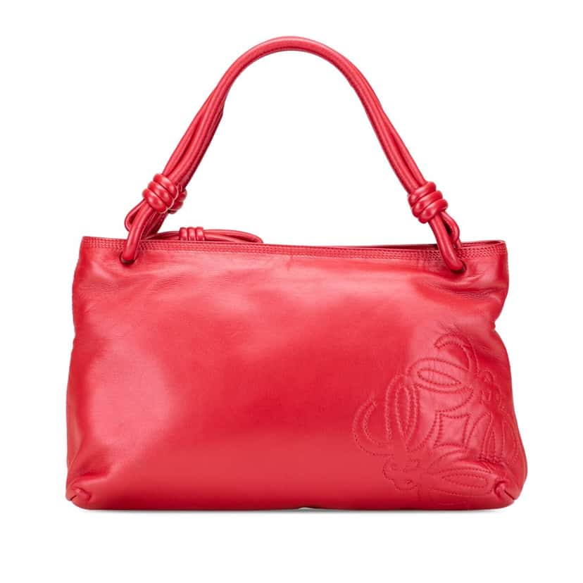 Loewe Anagram Nappa Tote Red Leather Good condition - Front View