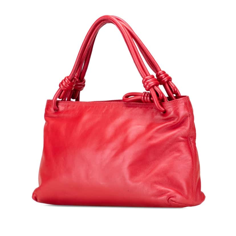 Loewe Anagram Nappa Tote Red Leather Good condition - Back View