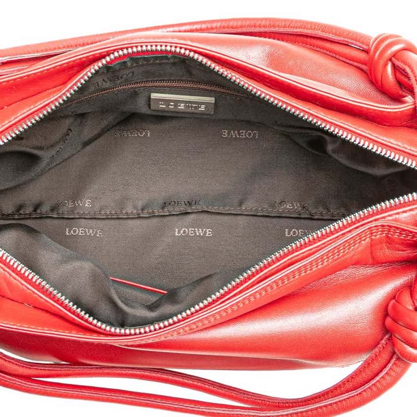 Loewe Anagram Nappa Tote Red Leather Good condition - Model View
