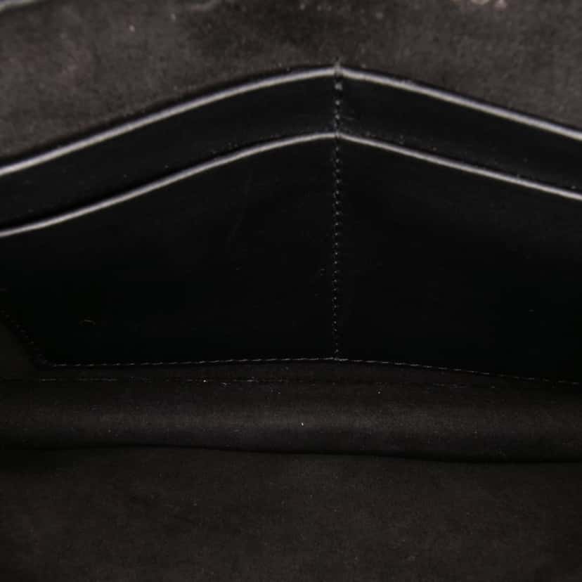 Dior Calfskin Embossed Stars Wallet on Chain Black Leather Good condition - Model View