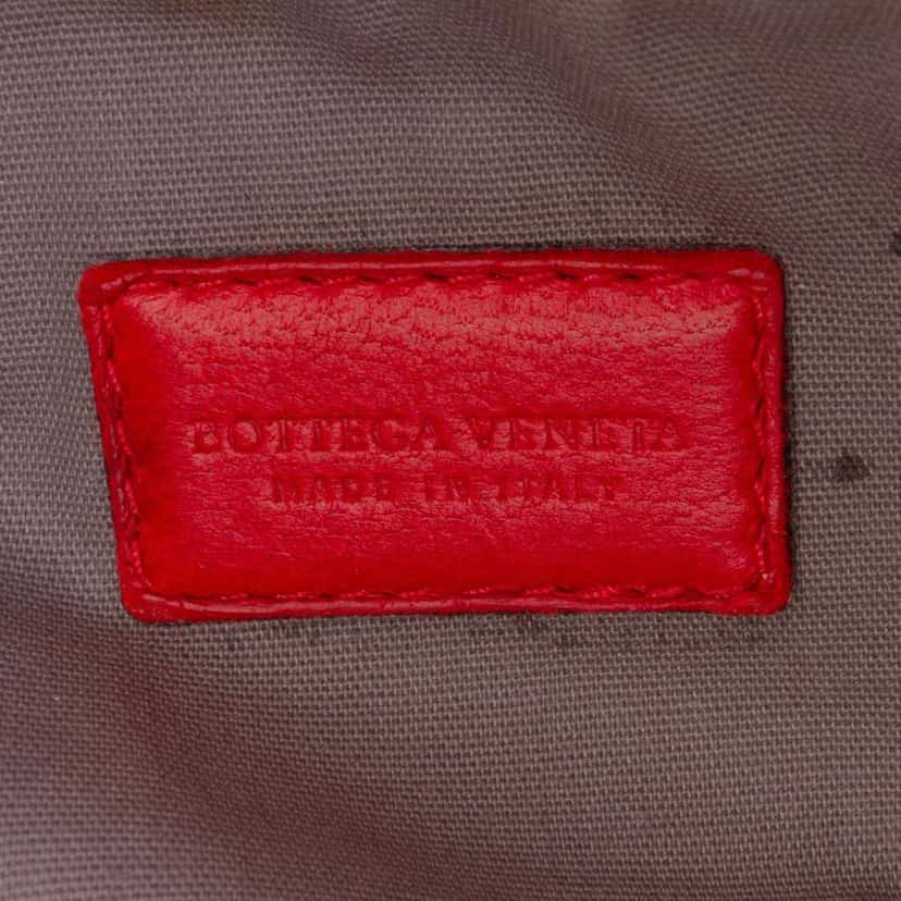 Bottega Veneta Nappa Intrecciato Pouch Red Leather Good condition - Box View