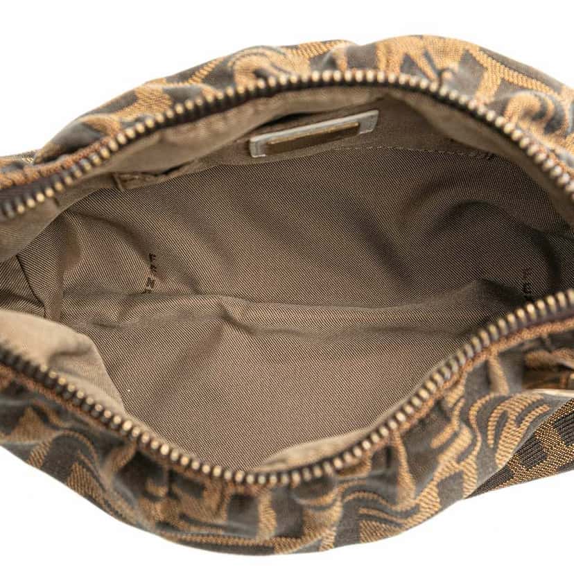 Fendi Zucca Canvas Shoulder Bag Brown Canvas Good condition - Model View