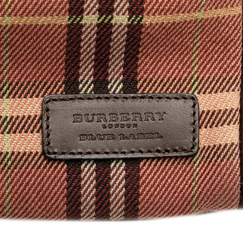 Burberry House Check Canvas Handbag Pink Canvas Good condition - Box View