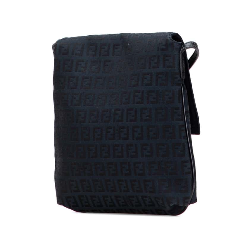 Fendi Zucchino Canvas Crossbody Blue Canvas Very good condition - Back View