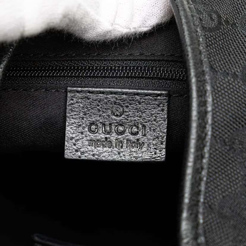 Gucci GG Canvas Abbey D Ring Shoulder Bag Black Canvas Good condition - Box View