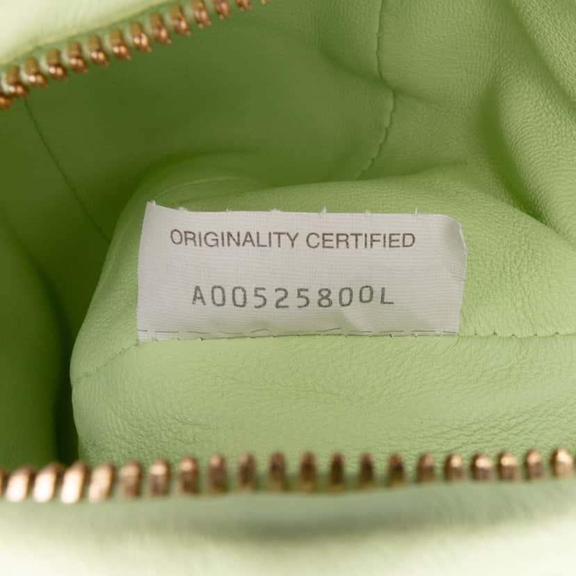 Bottega Veneta Mini Lambskin Intrecciato Mava Crossbody Green Leather Good condition - Box View