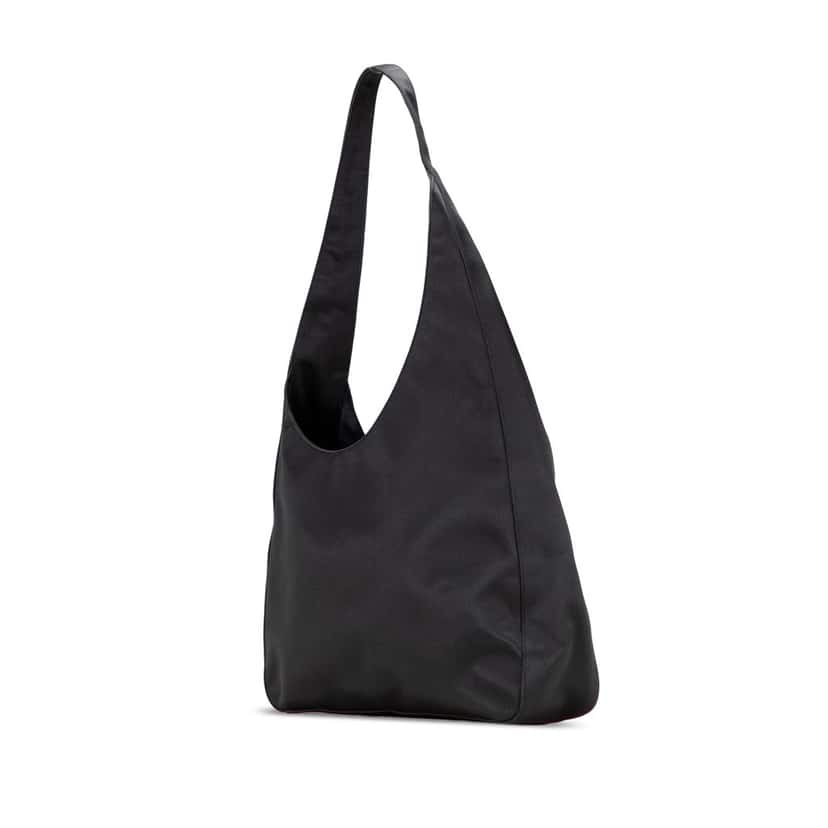 Prada Satin Shoulder Bag Black Satin Good condition - Back View