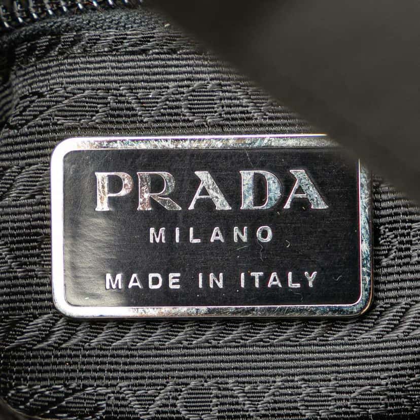 Prada Satin Shoulder Bag Black Satin Good condition - Box View