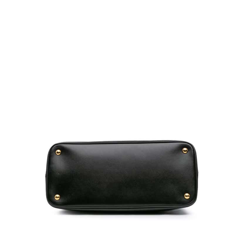 Prada Large Saffiano Lux Open Promenade Satchel Black Leather Good condition - Inside View