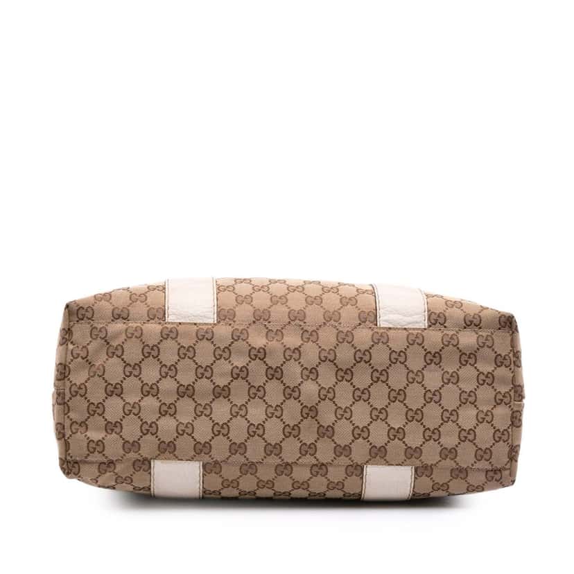 Gucci Medium GG Canvas Bamboo Libeccio Tote Brown Canvas Good condition - Inside View