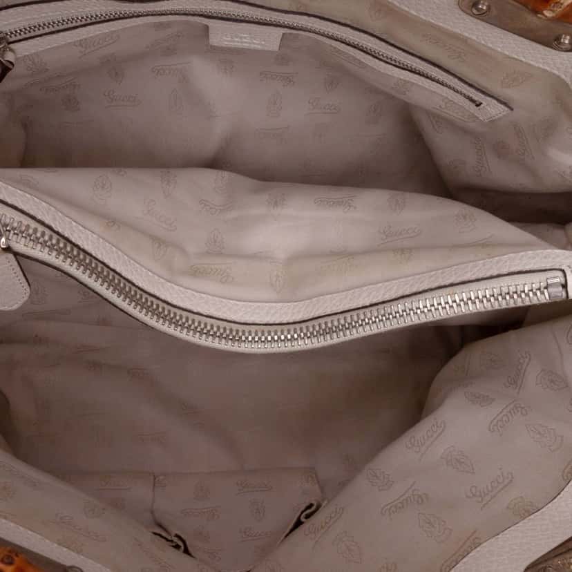 Gucci Medium GG Canvas Bamboo Libeccio Tote Brown Canvas Good condition - Model View